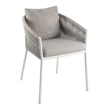 Chaise de jardin Equator - blanc/gris clair