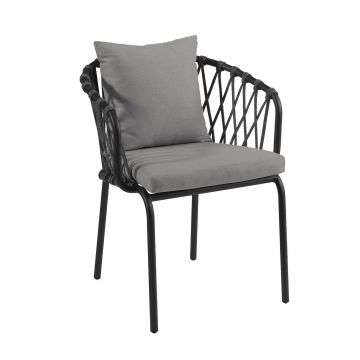 Chaise de jardin Edna - anthracite/gris