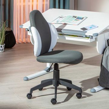 Chaise de bureau Jessie - gris/blanc