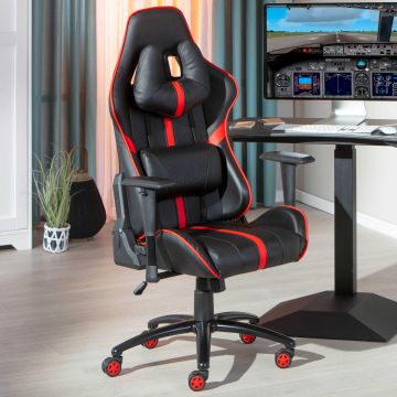 Chaise de bureau pour gaming Molly - noir/rouge