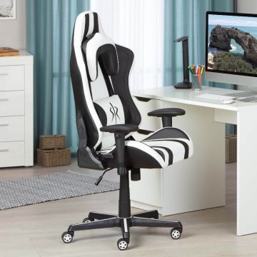 Chaise de bureau Zoro - noir/ blanc