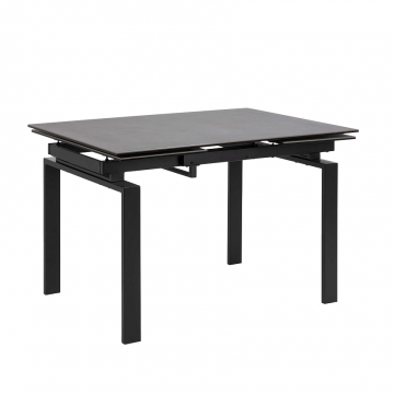 Table à manger extensible Hunor 120x/200x85 - noir