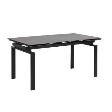 Table à manger extensible Hunor 160x/240x85 - noir