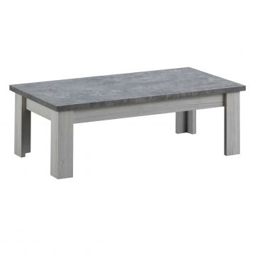 Table basse Hannelore 120x60 - béton/chêne