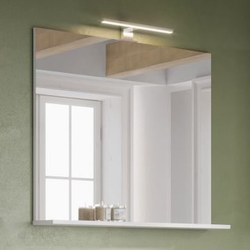 Miroir de salle de bains Artis/Tucker avec éclairage & étagère - blanc