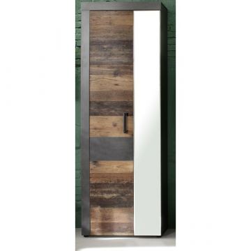Armoire Indy | 65 x 34 x 192 cm | Décor bois ancien