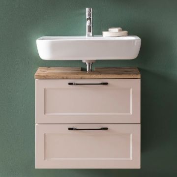 Meuble lavabo Meran | 60 x 35 x 55 cm | Couleur cachemire