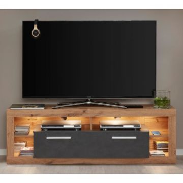 Meuble TV Rock | 150 x 44 x 48 cm | décor Wotan Oak / Matera finish