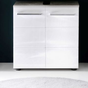 Meuble lavabo Nano | 60 x 28 x 60 | Intérieur gris béton