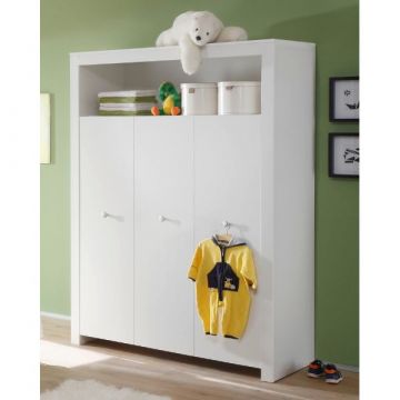 Armoire à vêtements pour enfants Olivia/Julie | 130 x 54 x 186 | Blanc 