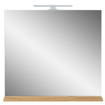 Miroir mural avec éclairage Yannai | 76 x 15 x 75 | Oak design