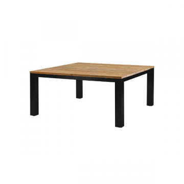 Table de jardin Floriaan 160x160 - brun/noir