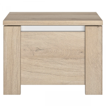 Table de chevet Oberon avec tiroir - chêne/blanc