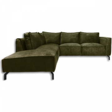 Canapé d'angle Morgan gauche - vert-mousse