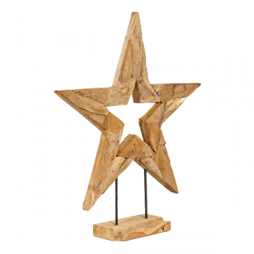 Étoile en teck Estrella - grande (88 cm) 