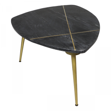 Table basse Chandler 90x60cm - noir/doré