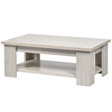 Table basse Gilio 111x66cm - décor en chêne gris