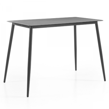 Table de bar Luz 80x150x107cm aluminium et céramique - anthracite