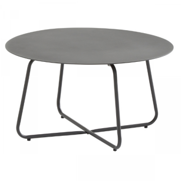 Table de salon de jardin Dale 73cm aluminium et acier inoxydable - anthracite