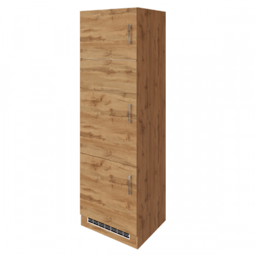 Armoire de cuisine pour réfrigérateur Sorrella 60cm 3 portes - chêne