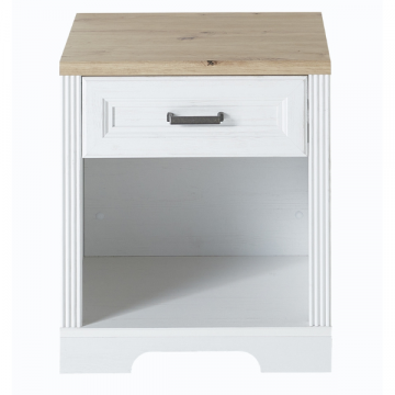 Armoire de bureau Samine avec tiroir de rangement - blanc/chêne