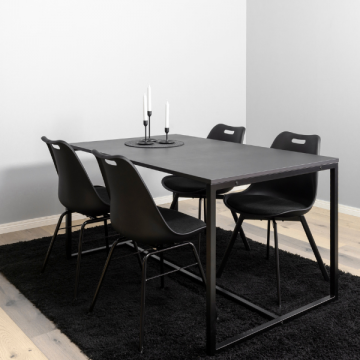 Table à manger Trend 140x90 cm-noir