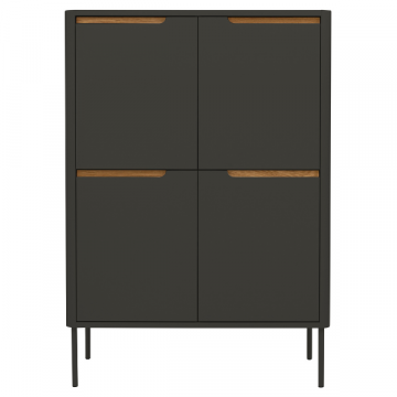 Meuble buffet Switch 128 cm 4 portes - anthracite