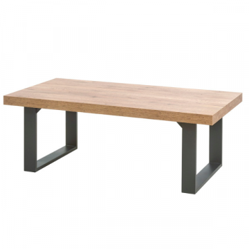 Table de salon Chinouk 130x68cm - chêne/noir