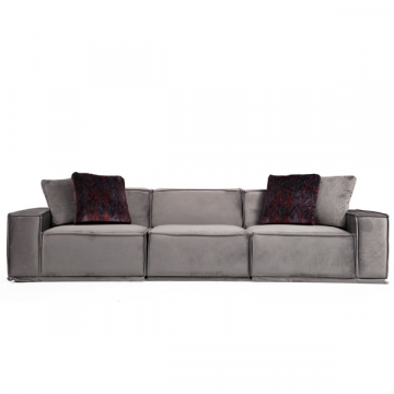 Canapé 3 places gris élégant - Le confort et le design en un !