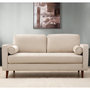 Canapé 2 places élégant | Confortable et chic | Structure en bois de hêtre | Couleur beige