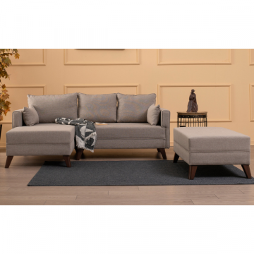 Canapé-lit d'angle confortable | Design unique | Cadre en bois | Tissu facile à nettoyer