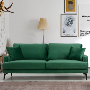 Canapé 3 places confortable et élégant en vert