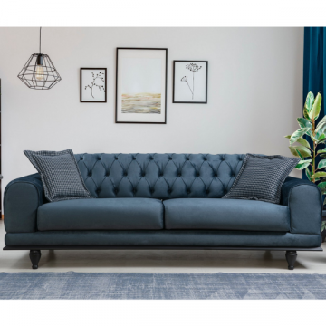 Canapé-lit 3 places" | Confort et design unique | Bleu marine
