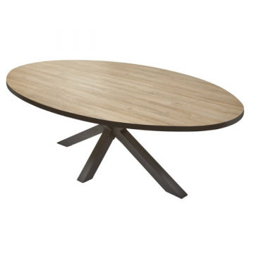 Table à manger Rodez 230x120cm - chêne/noir