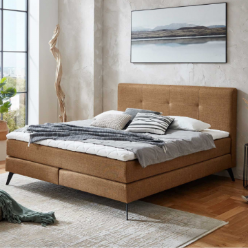 Lit boxspring double Alhambra 180x200cm - ocre