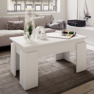 Table basse Otilda 80x50 cm-blanc 