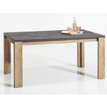 Table de salle à manger Vitto 160x90cm - décor chêne/aspect béton