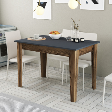 Table de cuisine Woody Fashion - 110x72x75 cm - Noyer/anthracite 