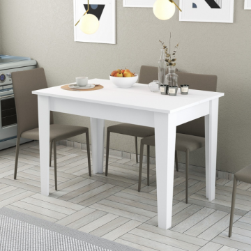 Table de cuisine Woody Fashion - 110x72x75 cm - Blanc