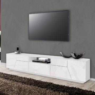 Meuble TV Alien | 220,1 x 43 x 46 cm | High Gloss White