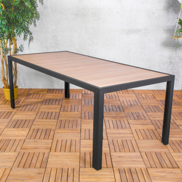 Table de jardin rectangulaire Proto 207x95cm avec plateau en céramique