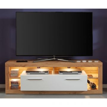 Meuble TV Rock | 150 x 44 x 48 cm | décor Wotan Oak White