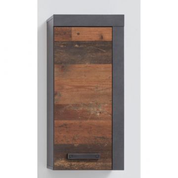 Armoire suspendue pour salle de bains | Gamme Cancun/Indy | 36 x 23 x 79 cm | Matera Grey