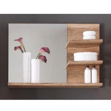 Miroir avec étagères | 72 x 20 x 57 cm | Série Cancun/Tree | Walnut Wood