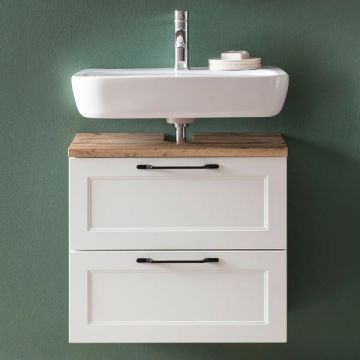 Meuble lavabo Meran | 60 x 35 x 55 cm | Blanc