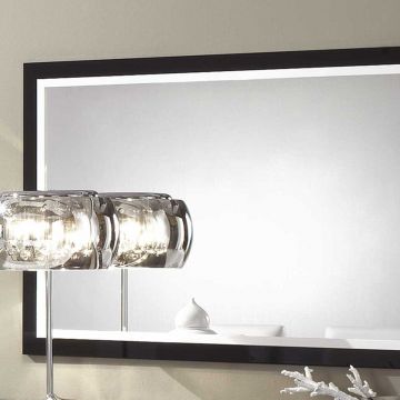 Miroir Roma 140 cm - noir/blanc