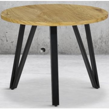 Table basse Cazorla ø60cm - noir/brun