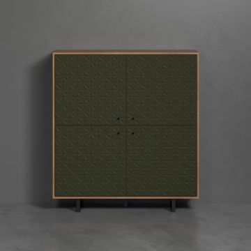 Armoire polyvalente Sentra | 124 x 40 x 136 cm | Chêne artisanal