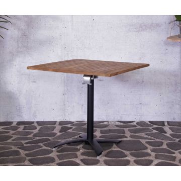 Table de jardin Mexim 80x80cm - brun/noir