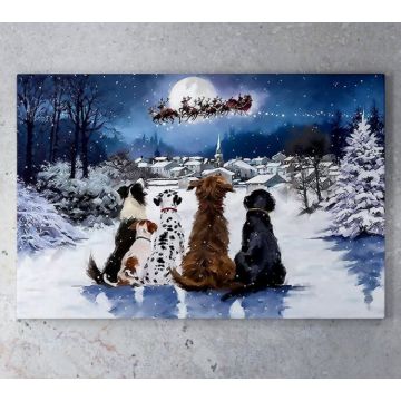 Peinture sur toile de Noël | 70x100cm | 100 anvas et cadre en bois